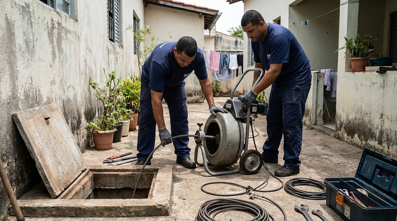 Desentupimento de Coluna Sanitária em Feira de Santana‑BA